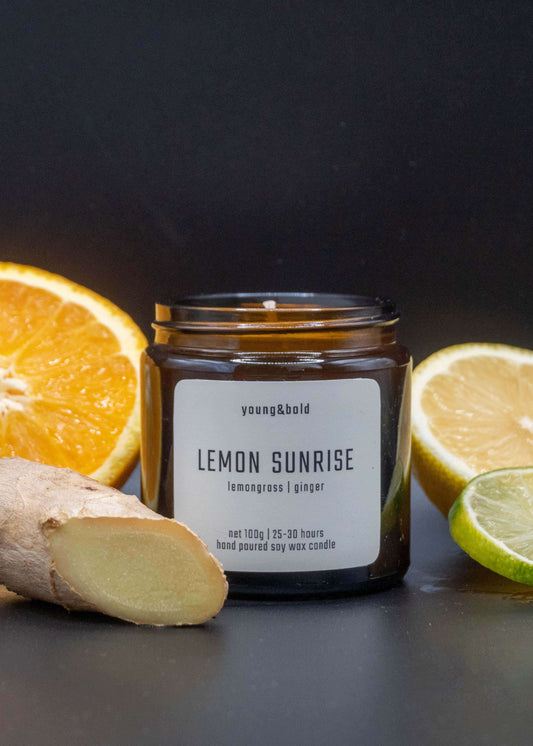 Lemon sunrise (Citromfű és gyömbér) - szójagyertya