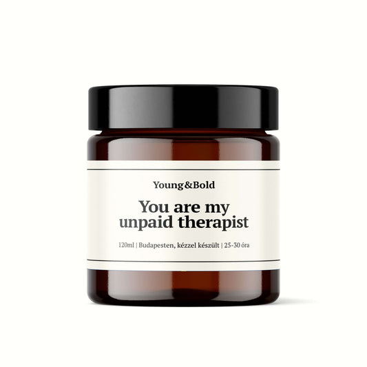 Szójaviasz illatgyertya - You are my unpaid therapist - Young&Bold - szójagyertya